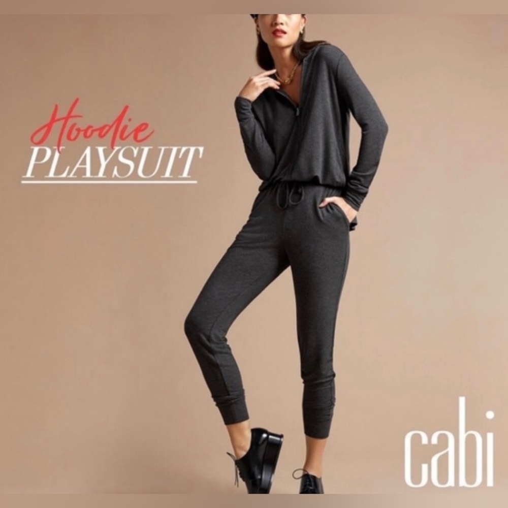 EUC - Cabi Hoodie Playsuit Charcoal Grey - Size M